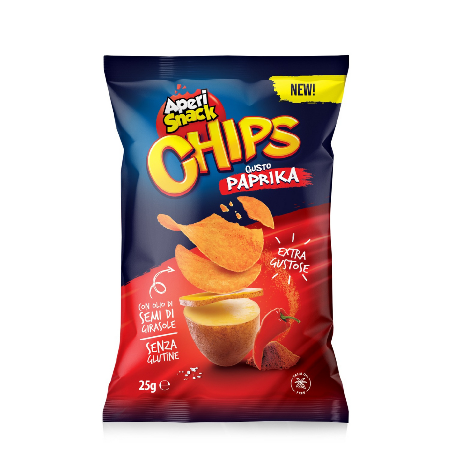 Aperi Snack Chips, gusto Paprika da 25g - Confezione da 40 pezzi