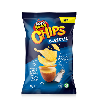 Aperi Snack Chips, Classica da 25g - Confezione da 40 pezzi