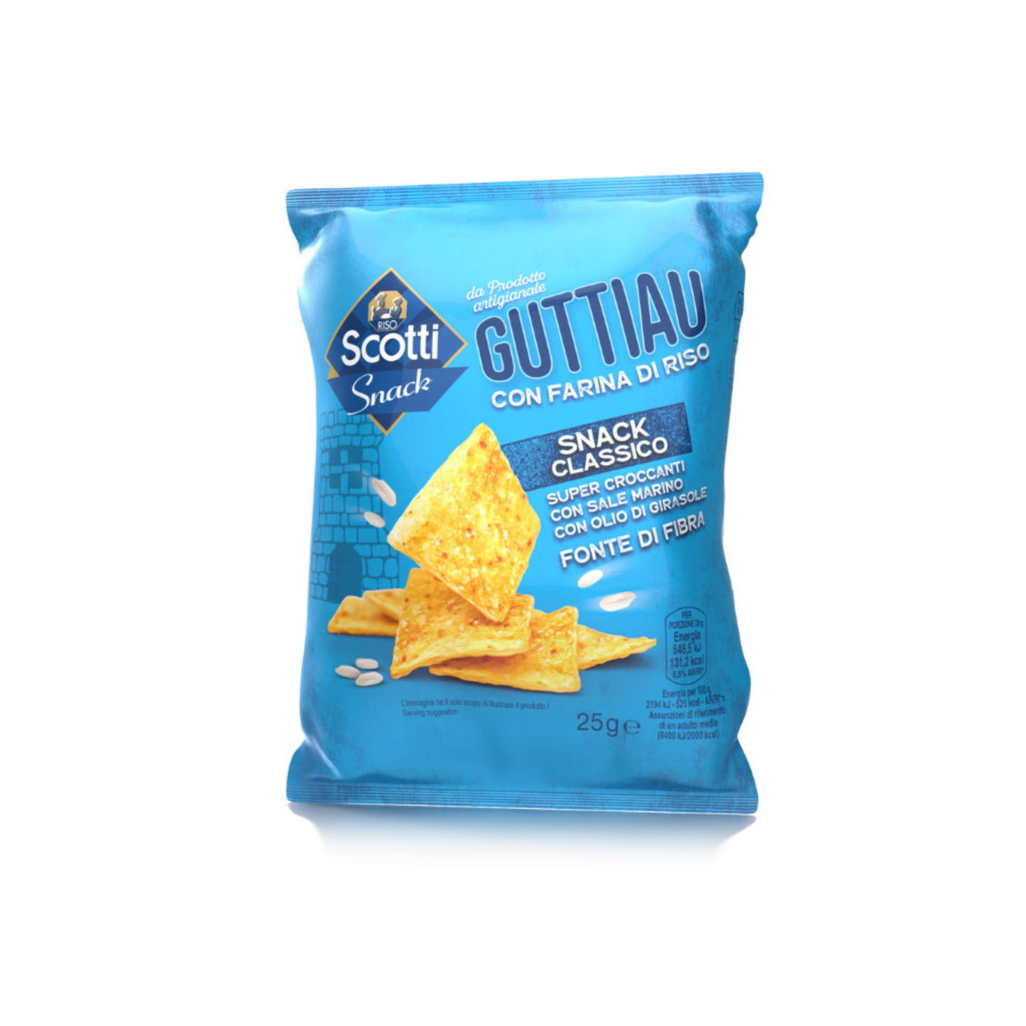 Guttiau snack classico 25 gr,  Riso Scotti  - Confezione da 40 pezzi