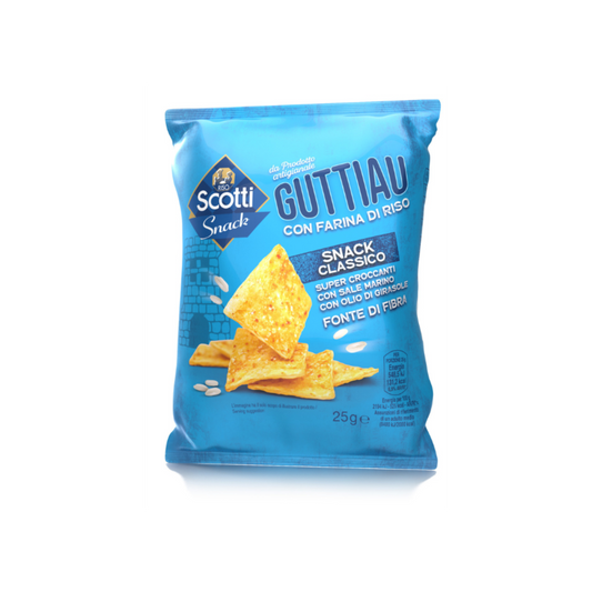 Guttiau snack classico 25 gr,  Riso Scotti  - Confezione da 40 pezzi