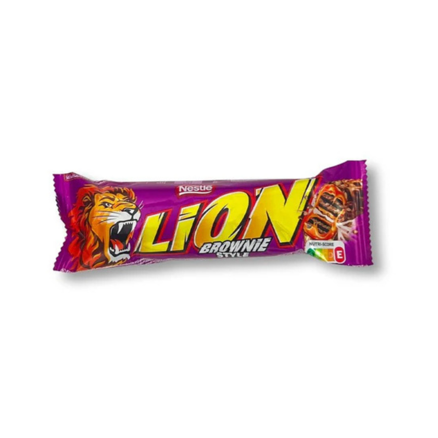 Lion Brownie Style, barretta al cioccolato e caramello da 42g - Confezione da 24 pezzi