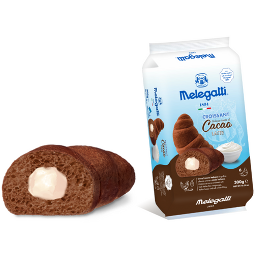 Melegatti Croissant cacao e crema al latte da 50g - Confezione da 6 pezzi