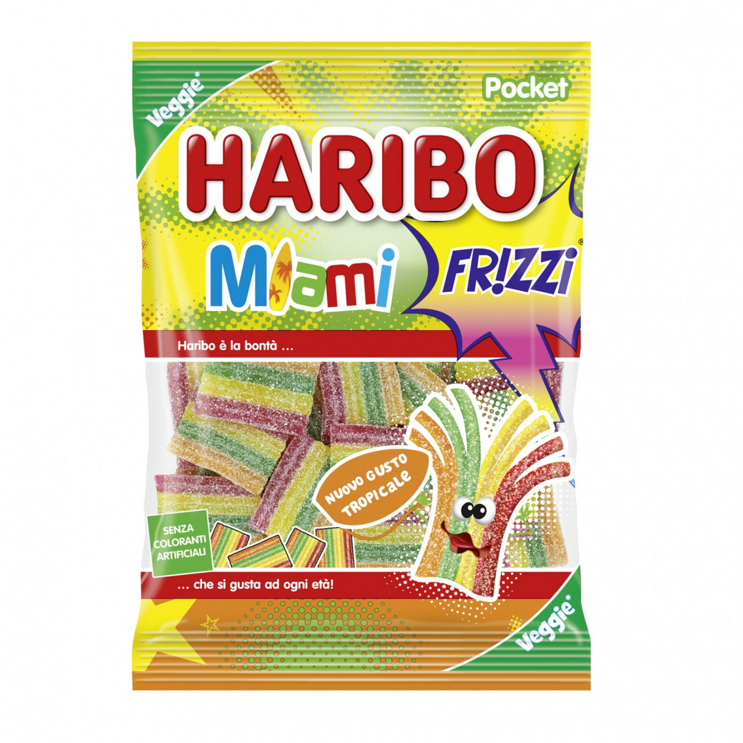 Haribo Miami Frizzi 90gr - Confezione da 30 pezzi