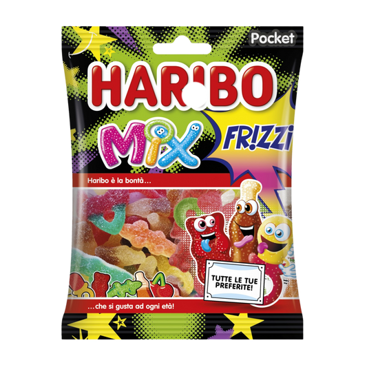 Haribo Frizzi Mix 90gr - Confezione da 30 pezzi