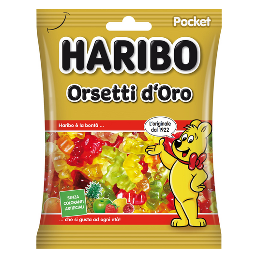 Haribo Orsetti d'Oro 90gr - Confezione da 30 pezzi