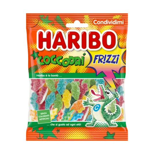 Haribo Coccodrì Frizzi 90gr - Confezione da 30 pezzi