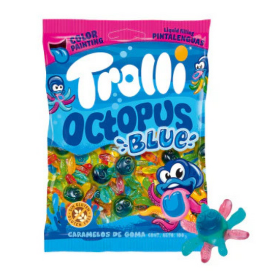 Trolli Octopus Blu 100gr- Confezione da 12 pezzi