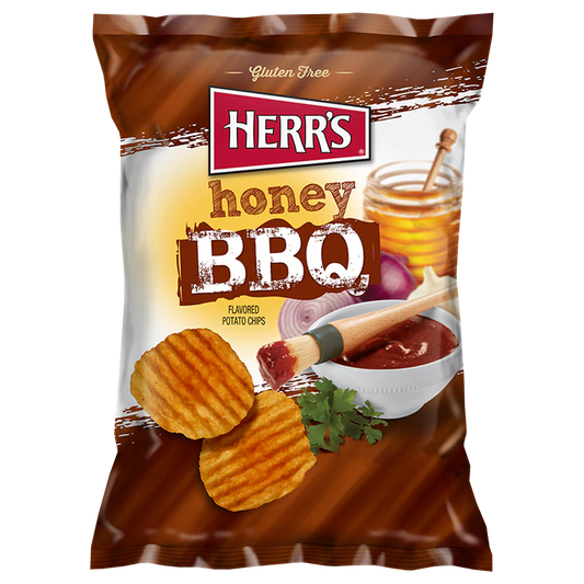 Herr's Honey BBQ, confezione di patatine da 28g
