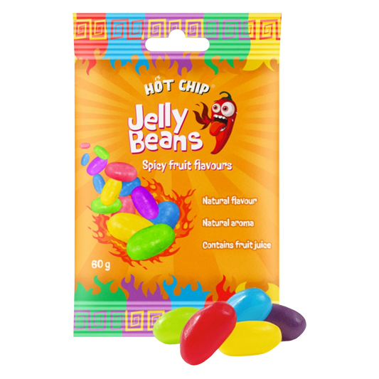 Hot Chip Jelly Beans, caramelle alla frutta piccanti da 60g
