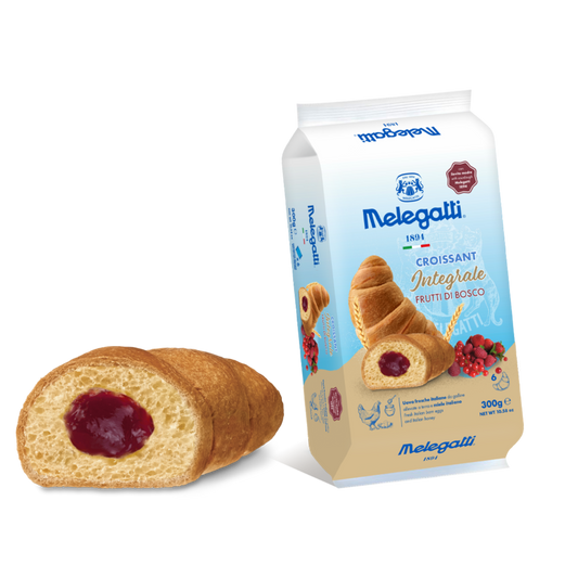 Melegatti Croissant Integrale ai frutti di bosco da 50g - Confezione da 6 pezzi