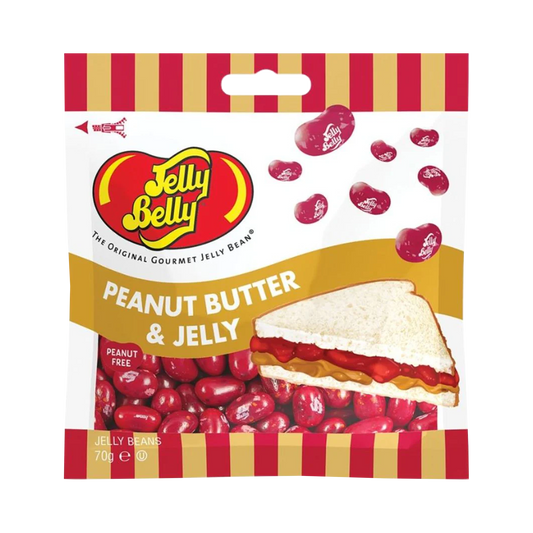 Jelly Belly Peanut butter & Jelly, caramelle al gusto di sandwich alla crema di arachidi e gelatina da 70g