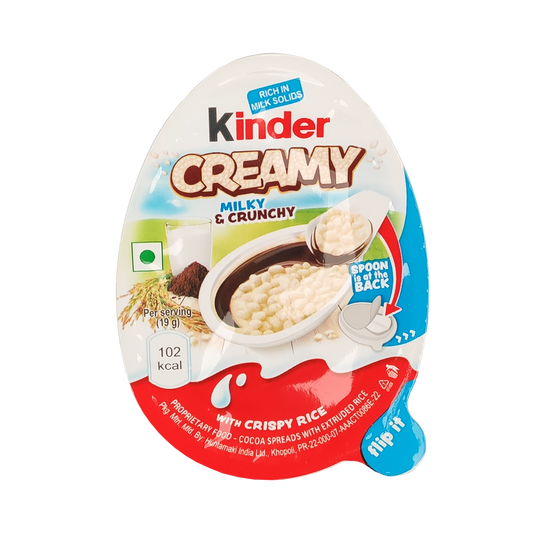 Kinder creamy, cioccolato kinder con crema al latte e riso soffiato da 19g
