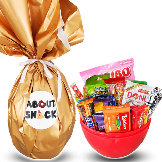 Uovo di pasqua XL da 20 snack dolci e salati provenienti da tutto il mondo